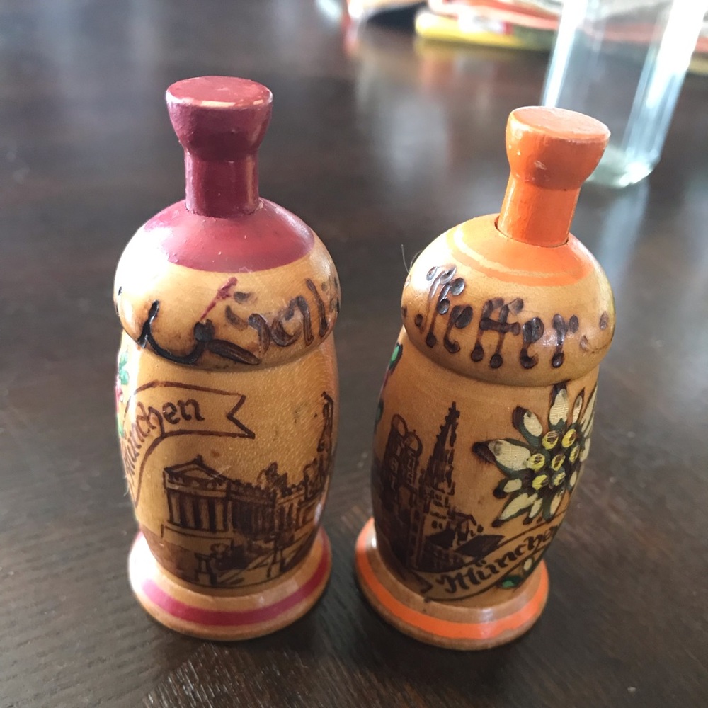 Vintage German salt and pepper shakers